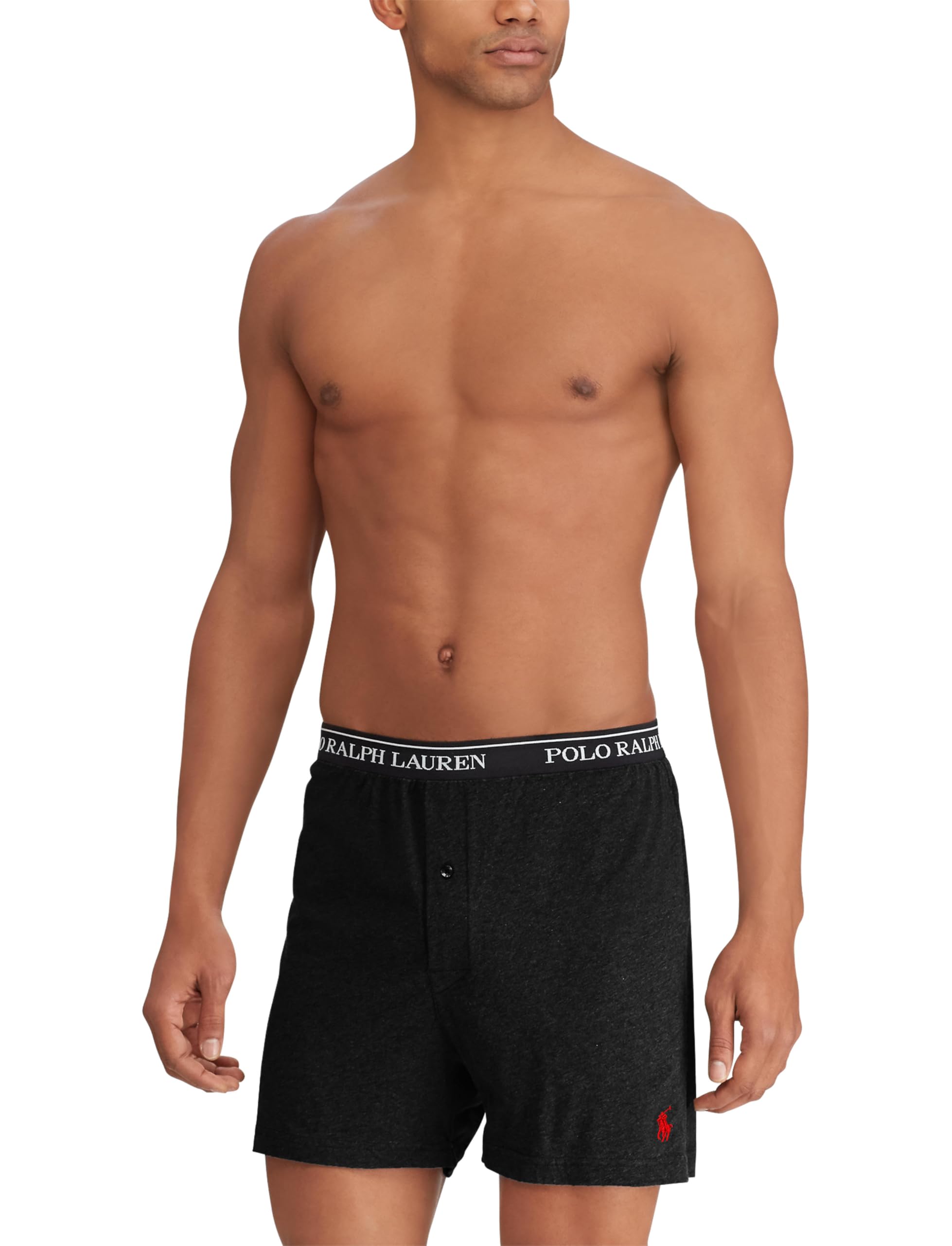 POLO RALPH LAUREN Underwear Boxers Pack, 3-Pack, Classic Fit Cotton Knit Boxer, 100% Cotton Moisture Wicking Boxers