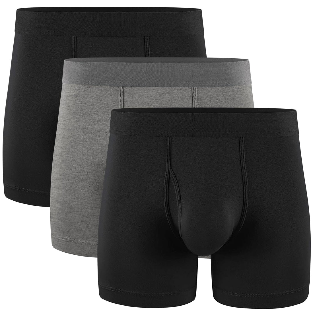 5Mayi Men's Underwear Boxer Briefs Cotton Regular Long Mens Boxer Briefs Underwear Men Pack S M L XL XXL