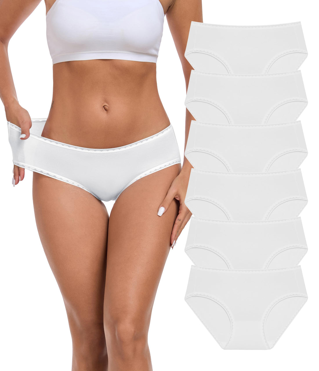 ANLIQI Modal Hipster Underwear Women Soft Moisture Wicking Panties 3/6 Pack