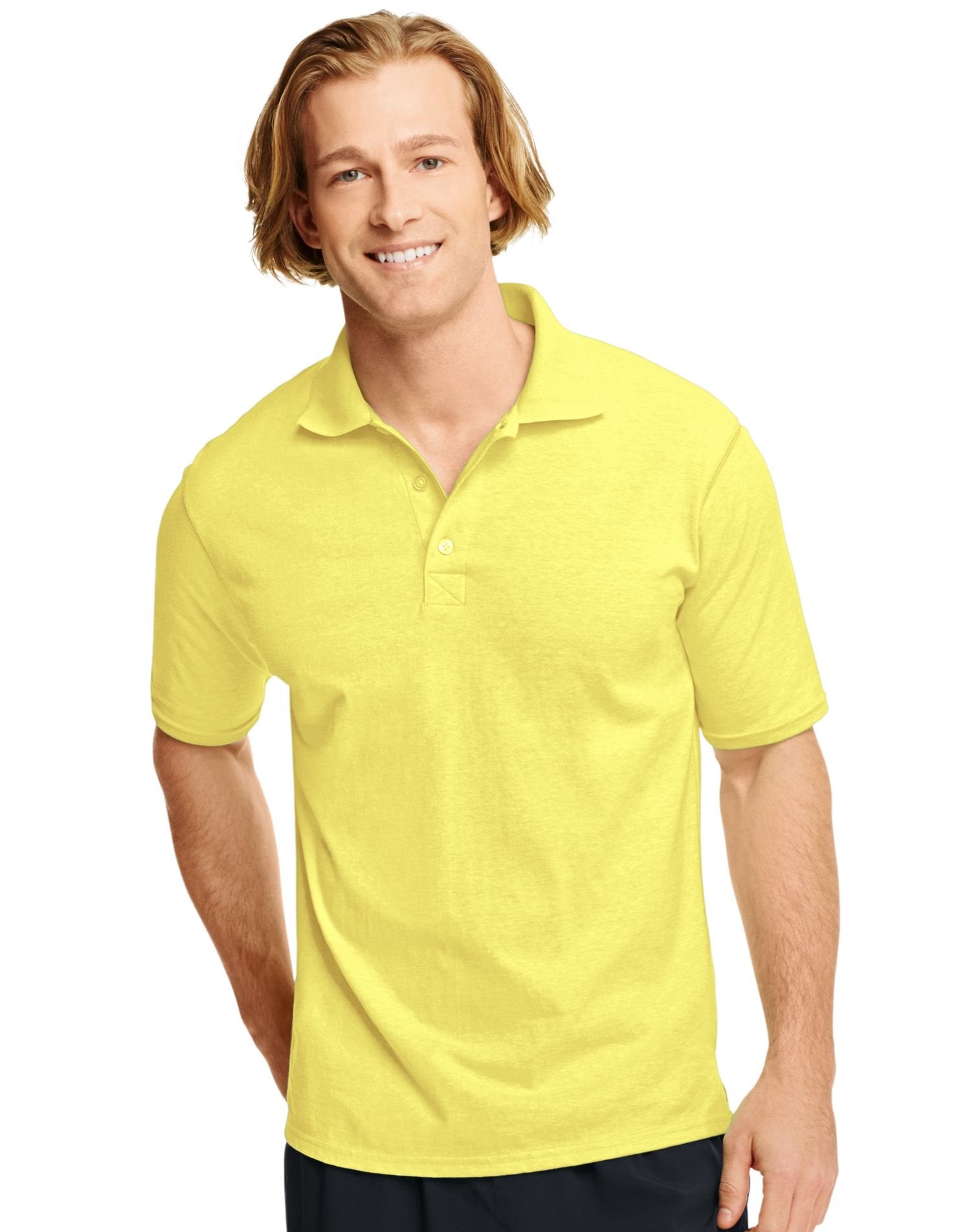 Hanes mens X-temp Performance Polo, Cotton Blend Sport Shirt for Men With Odor Control