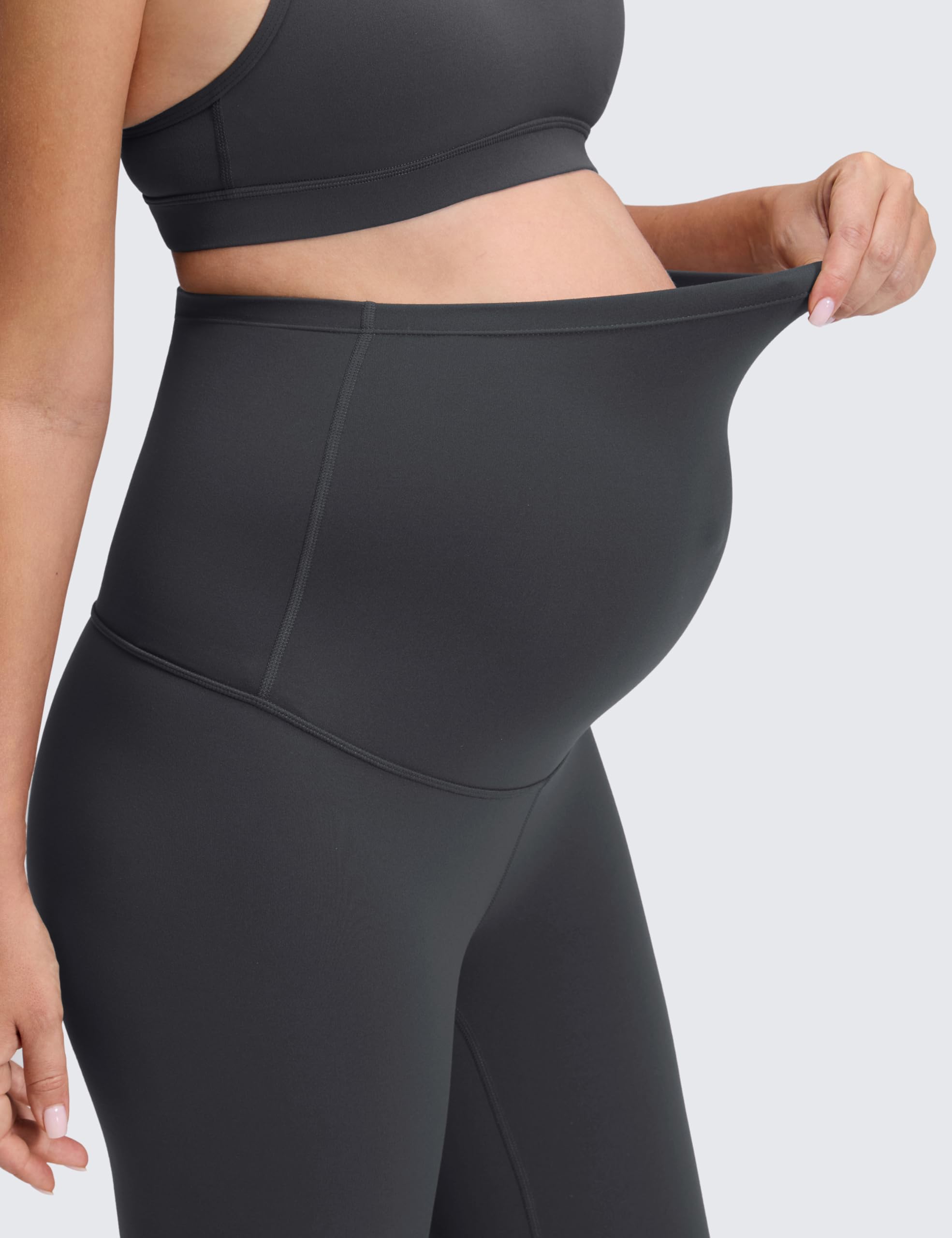 CRZ YOGA Maternity Leggings 25" | Butterluxe, Extremely Soft, Gentle Compression, Yoga, Super High Rise, U-shaped Belly, Pregnancy and Postpartum