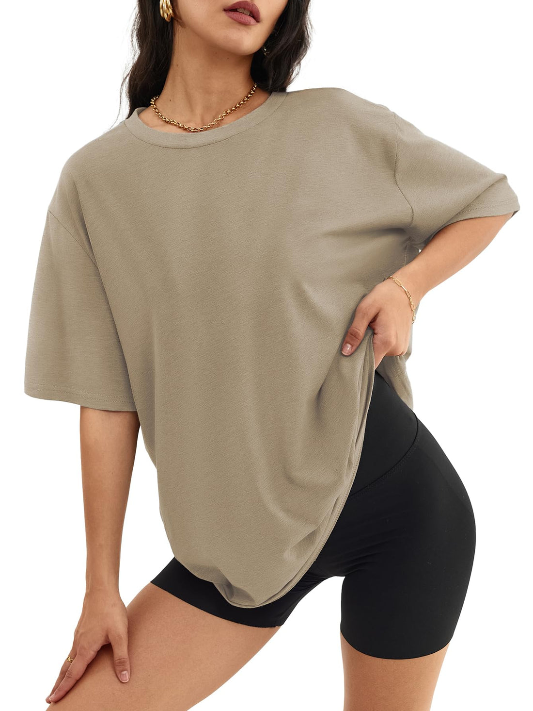 ATHMILE Womens Oversized T Shirts Casual Tee Workout Tops Gym Clothes Summer Loose Fit Short Sleeve Graphics Basic Y2K 2026