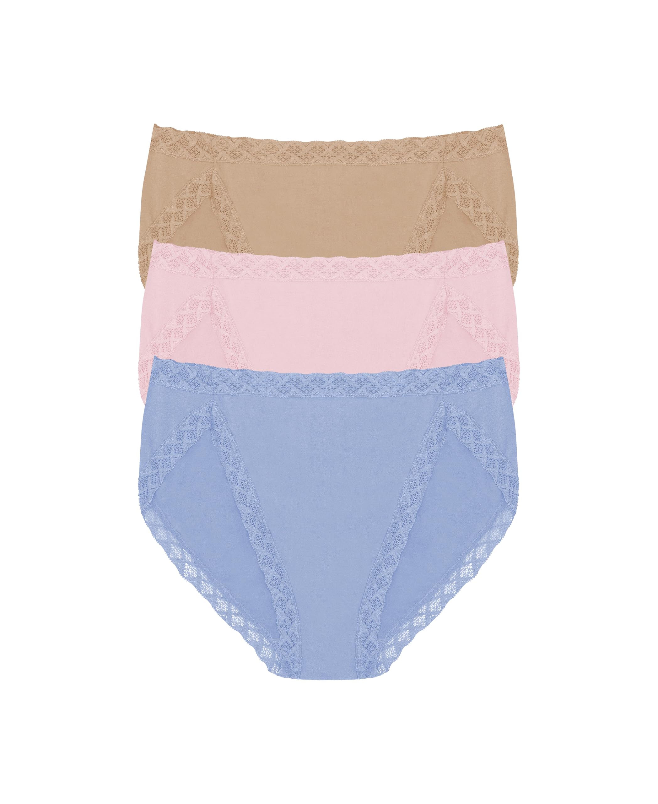Natori Women's Pima Bliss French Cut Briefs 3 Pack
