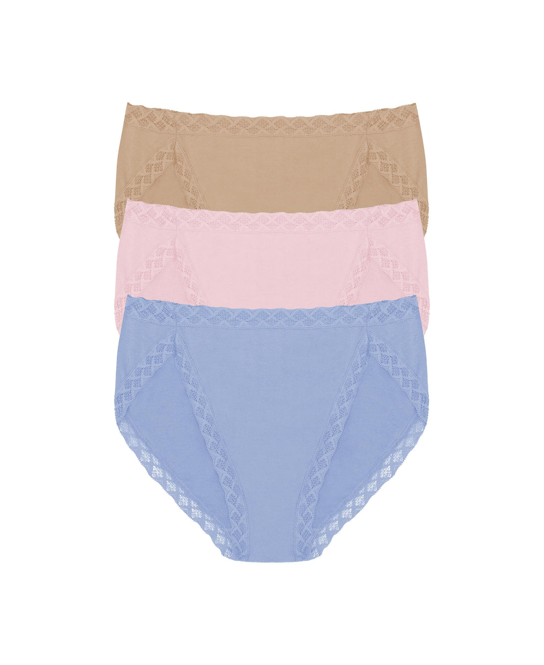 Natori Women's Pima Bliss French Cut Briefs 3 Pack