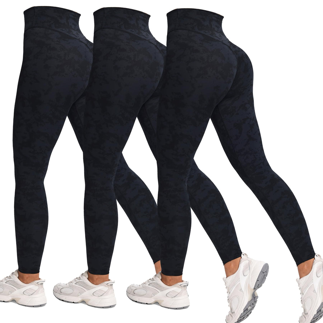 Aoxjox High Waisted Workout Leggings for Women Tummy Control Buttery Soft Yoga Metamorph Deep V Pants 26"