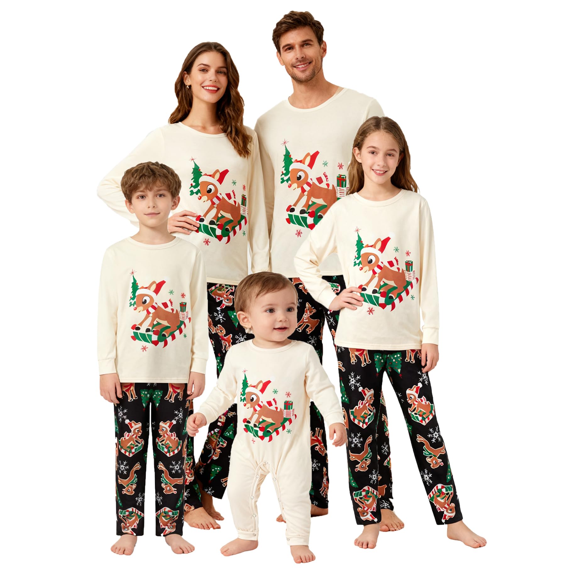 WephuPSho Christmas Family Matching Pajamas, Festive Xmas Jammies Sets for the Whole Family, Holiday Pjs Christmas