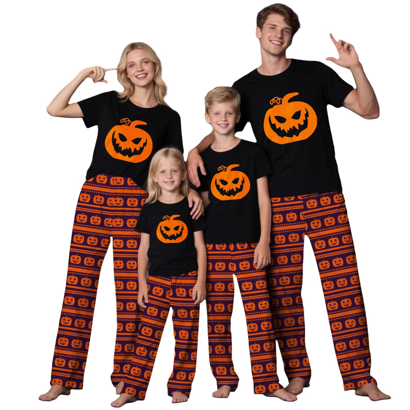 TEERAPHIQUE Halloween Pajamas for Family Couples Holiday PJS Matching Sets