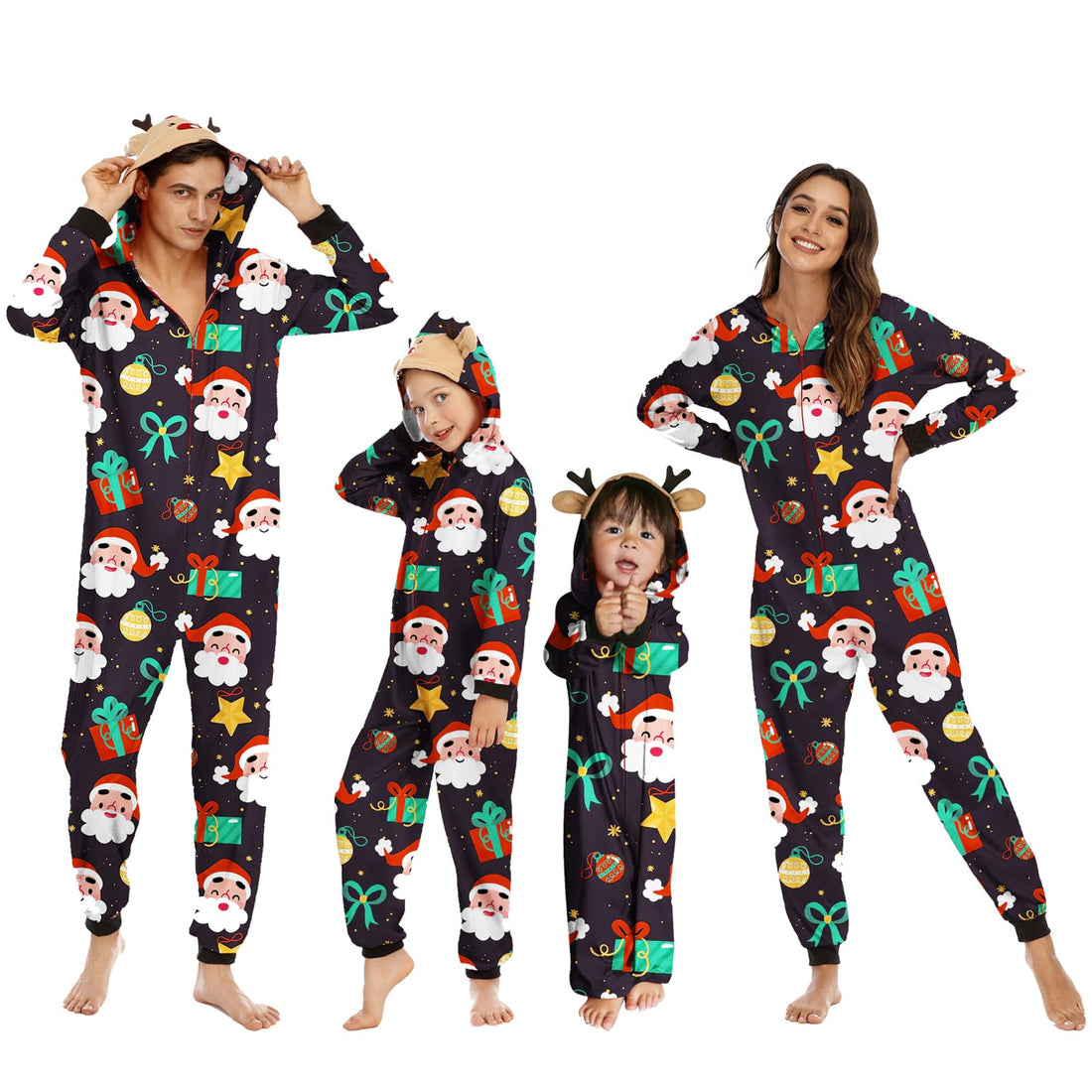 Neufigr Family Christmas Pajamas Matching Sets, Xmas PJs Mathching Set, Holiday Family Sleepwear Sets Long Sleeves Onesies