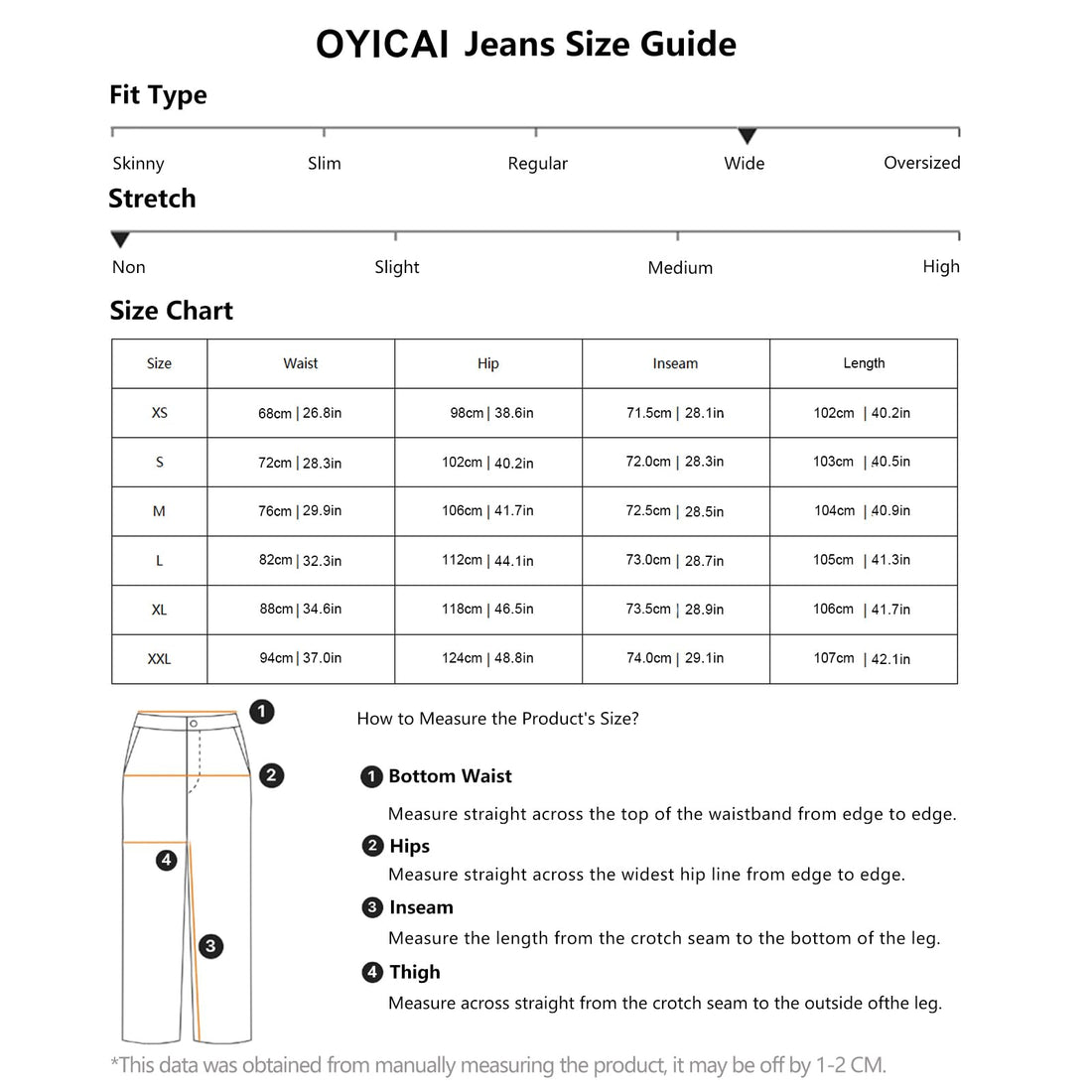 Womens Baggy Jeans Wide Leg Denim Pants Y2k 90s Vintage Hip Hop Loose Long Trousers Streetwear