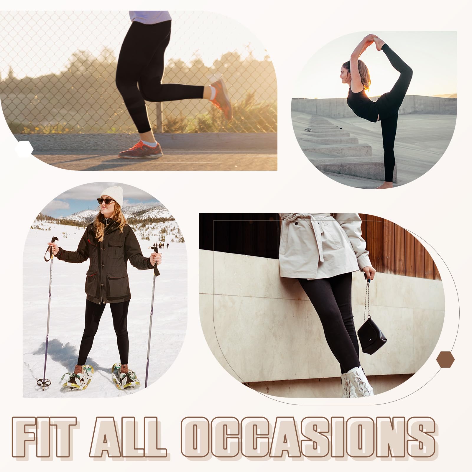 Leafigure 3 Pack Leggings for Women,High Waisted Soft Yoga Pants | High Waist,Non-See through,stretch fabric,butter soft,leggings pack,black leggings women,Workout,Running,Gym,Athletic