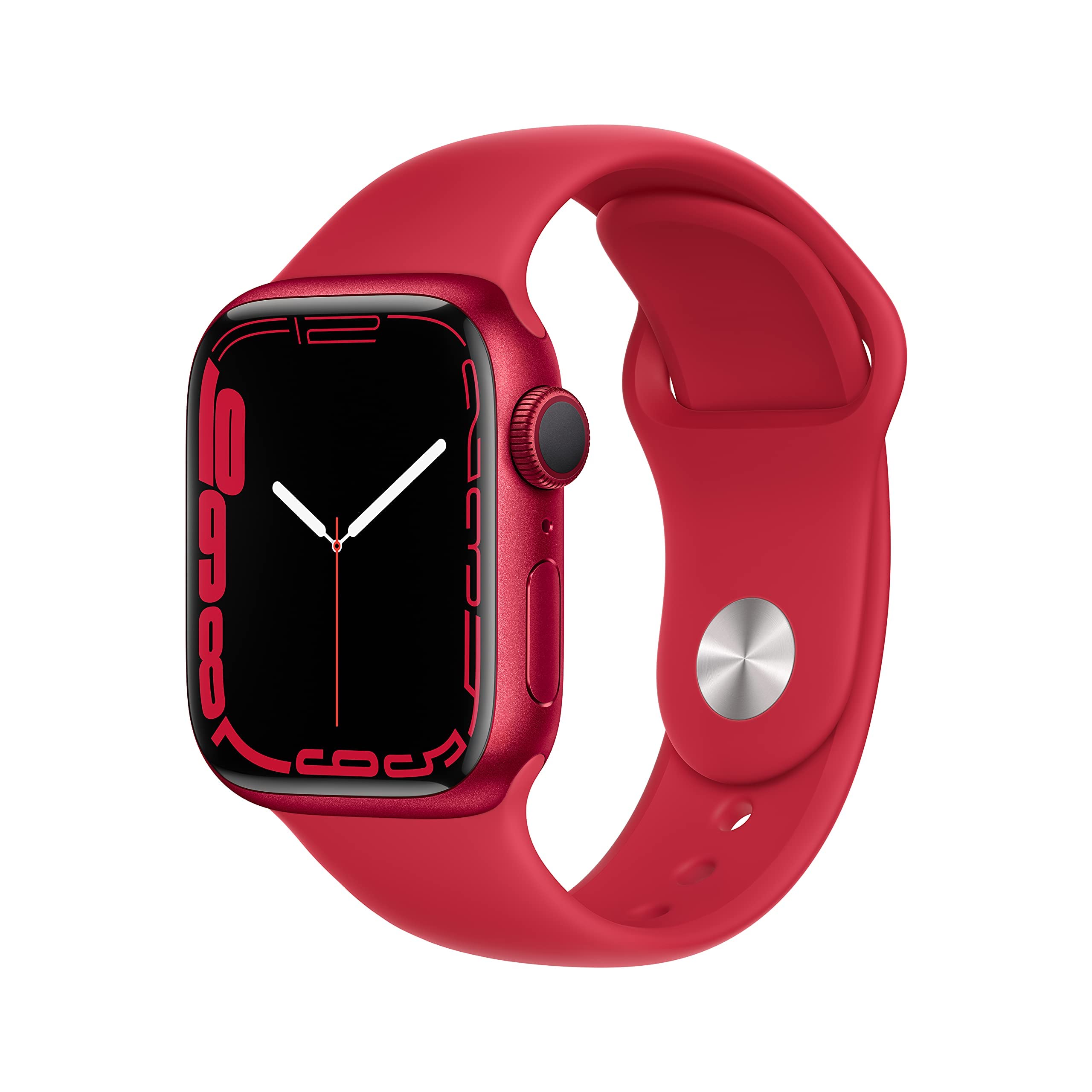Apple Watch Series 7 (GPS, 41mm) Starlight Aluminum Case with Starlight Sport Band, Regular (Renewed)