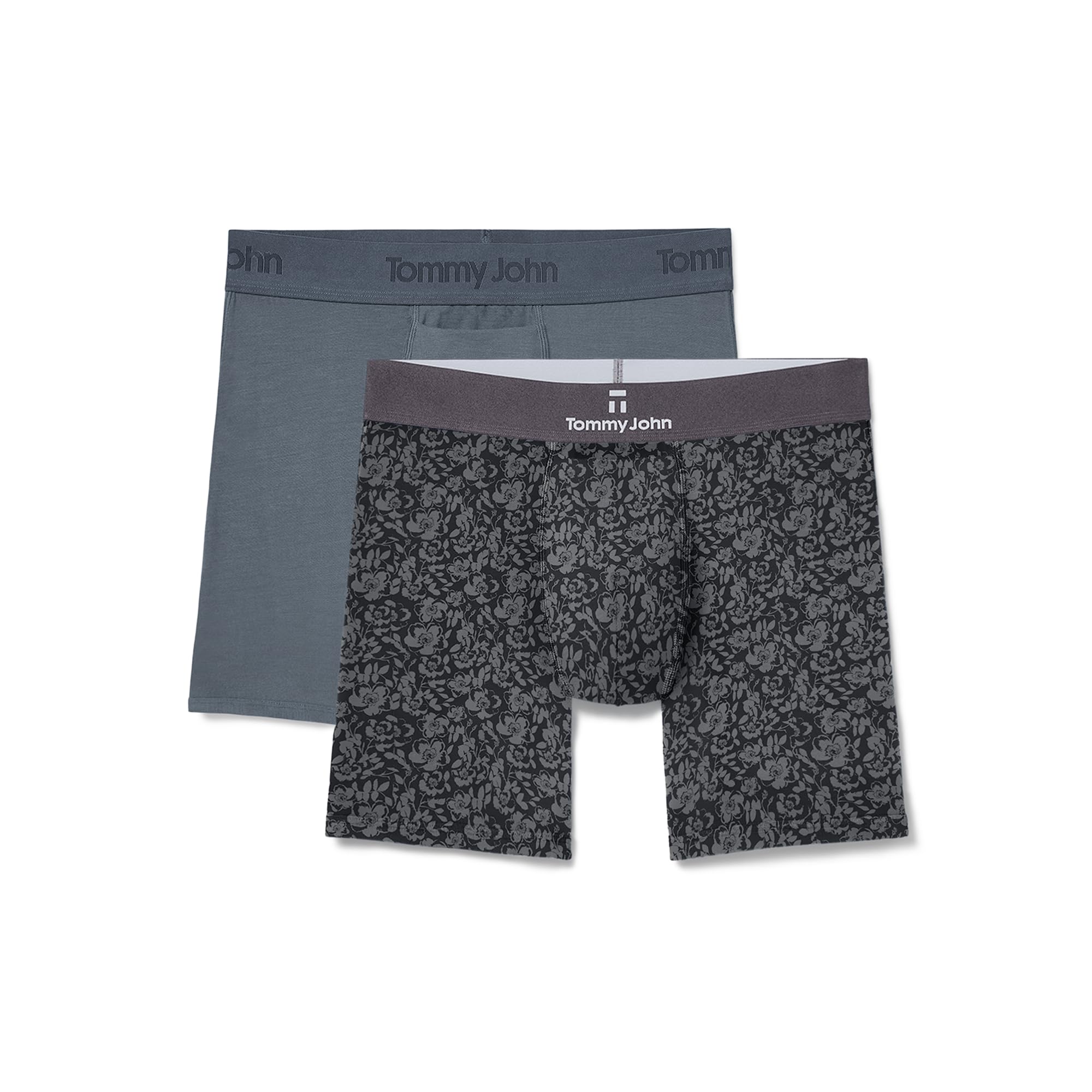 Tommy John Men's Mid-Length Boxer Briefs - Second Skin Fabric - 6" Inseam, Underwear with Contour Pouch and Quick Draw Fly