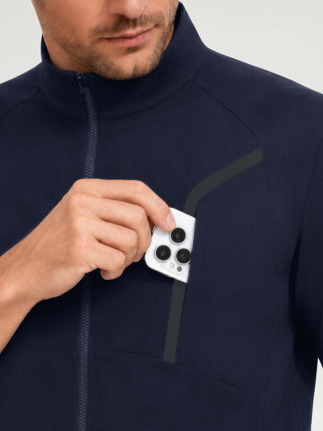 M MAELREG Short Sleeve Golf Jackets for Men with Full Zipper Lightweight UPF50+ Hiking Vests For Men with Button Pockets