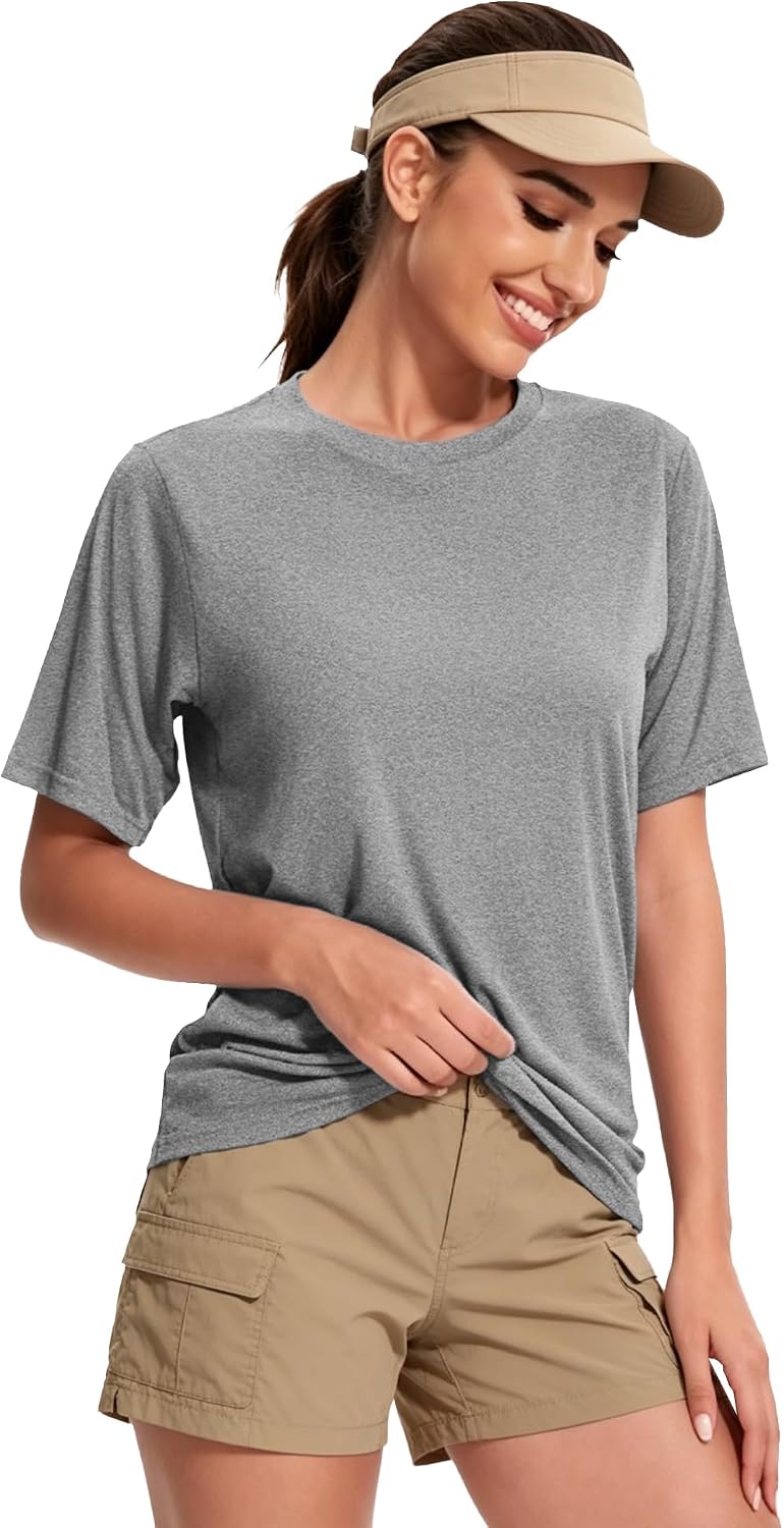 Kinglaman 5/6 Pack Workout Tops Gym Shirts for Women Dry Fit UPF 50+ Sun UV Protection Swim Athletic Yoga Tee T Shirts Tops