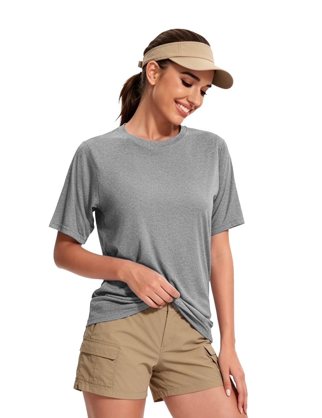 Kinglaman 5/6 Pack Workout Tops Gym Shirts for Women Dry Fit UPF 50+ Sun UV Protection Swim Athletic Yoga Tee T Shirts Tops