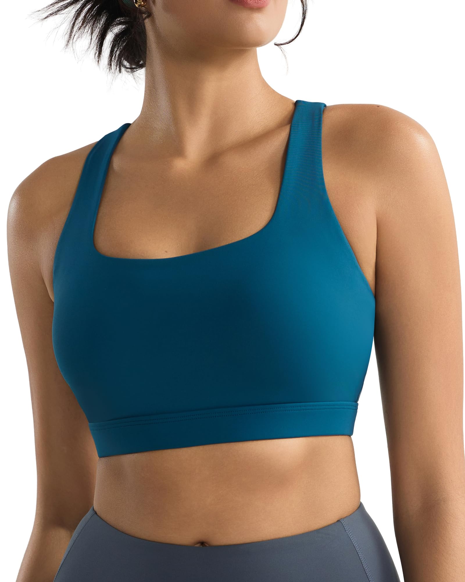 RUNNING GIRL Sports Bras for Women, Molded Cup High Impact Sports Bra Workout Bras for Women High Support Racerback