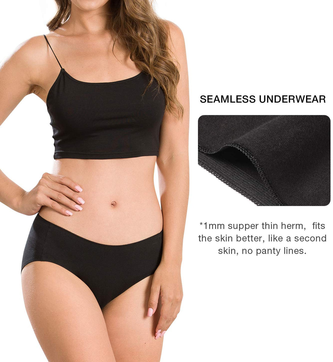 Altheanray Womens Underwear Cotton Underwear for Women Seamless Hipster Bikini Briefs Panties 6 Pack