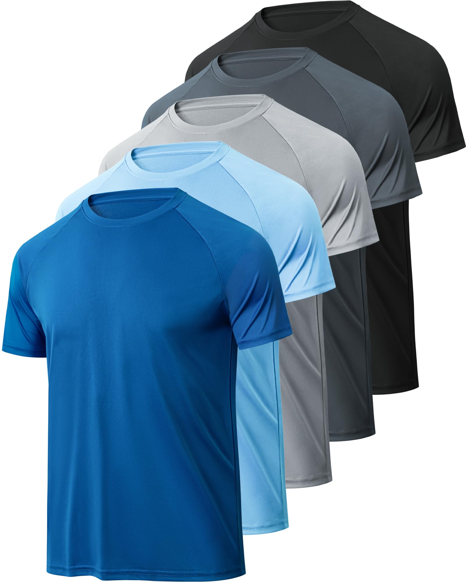 BALENNZ Workout Shirts for Men Short Sleeve Mens Athletic T-Shirts | Moisture Wicking Quick Dry Tee, Crew Neck Multi-Pack Running Gym Fitness Casual Daily Activewear, Soft Breathable Fabric