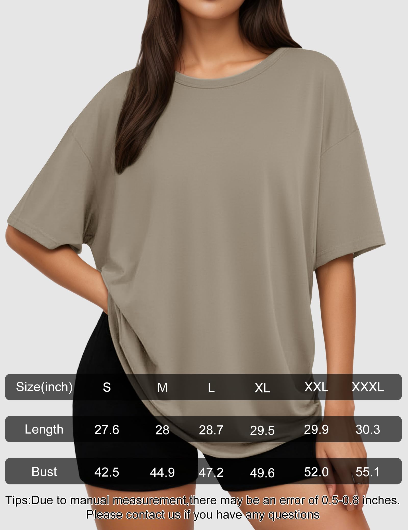 Siimcuzy 2/3/4 Pack Oversized Tshirts for Women Short Sleeves Workout Tops | Loose Fit, Crew Neck, Baggy, Summer, Casual, Gym, Plus Size, Plain, Tops, Fashion, Clothes, 2026