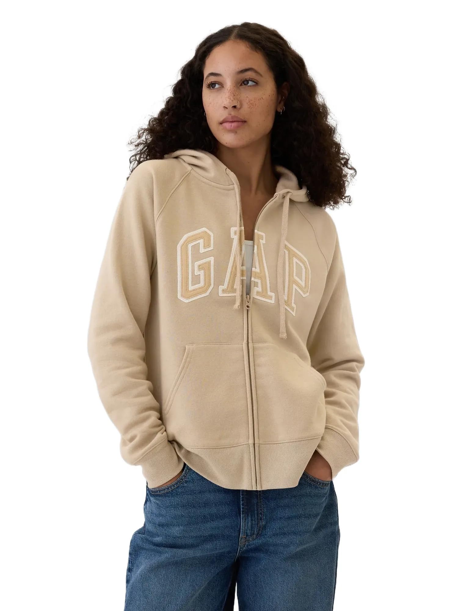 GAP Women's Logo Hoodie Hooded Full Zip Sweatshirt