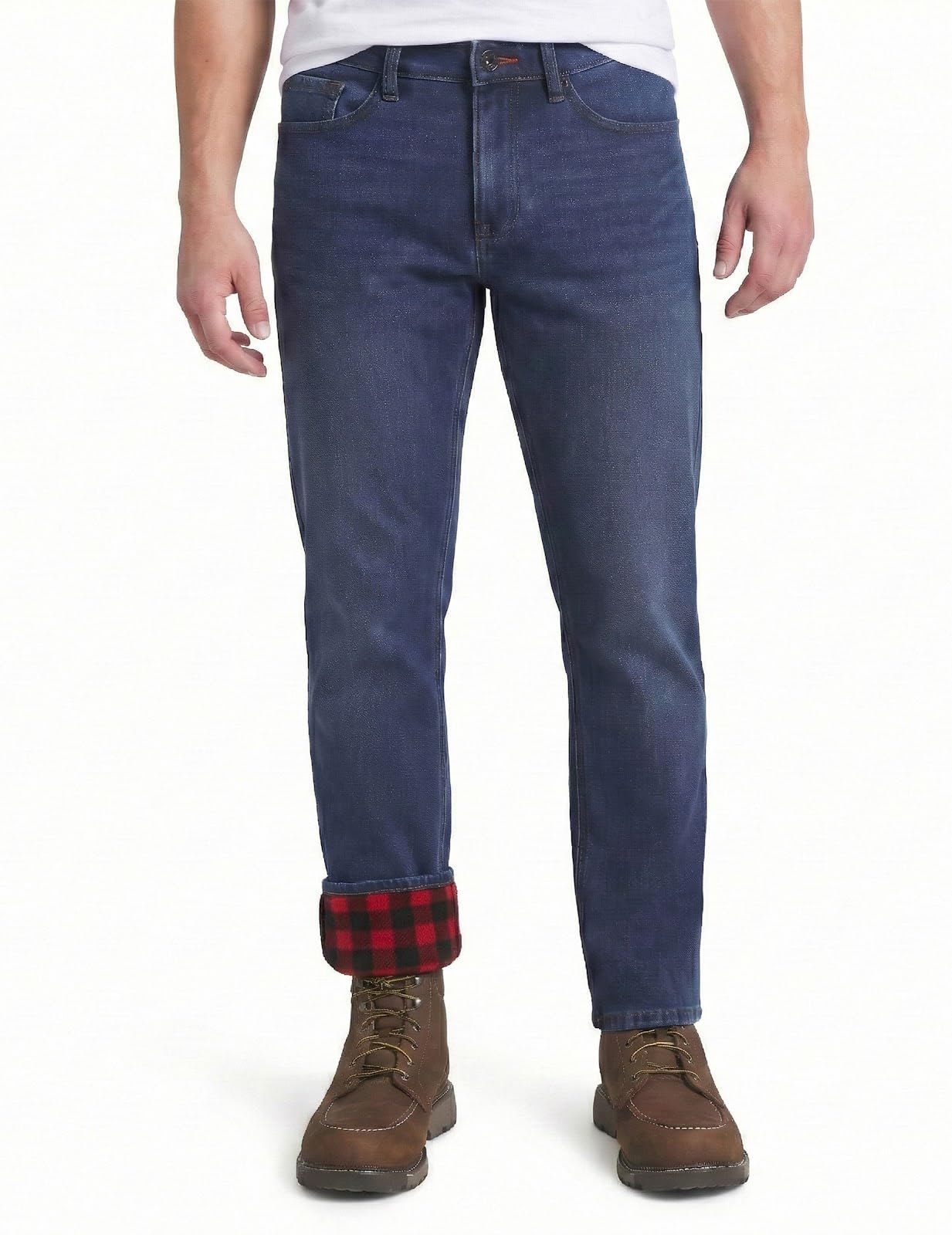 Weatherproof Vintage Fleece Lined Jeans Men - Regular Fit | Soft & Warm, Cold Weather Insulated Fleece Winter Pants for Men