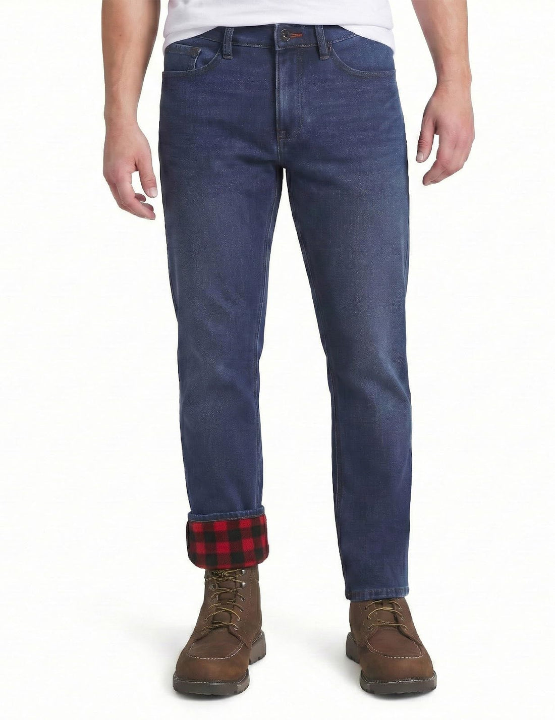 Weatherproof Vintage Fleece Lined Jeans Men - Regular Fit | Soft & Warm, Cold Weather Insulated Fleece Winter Pants for Men