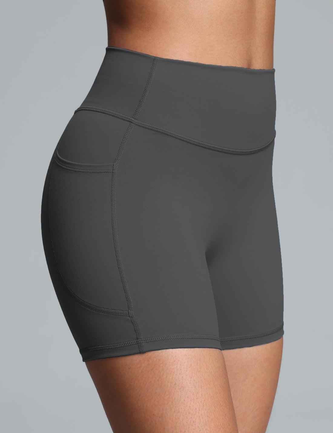 Olmlmt Biker Shorts Women 4.5" with Pockets High Waisted Spandex Yoga Workout Shorts