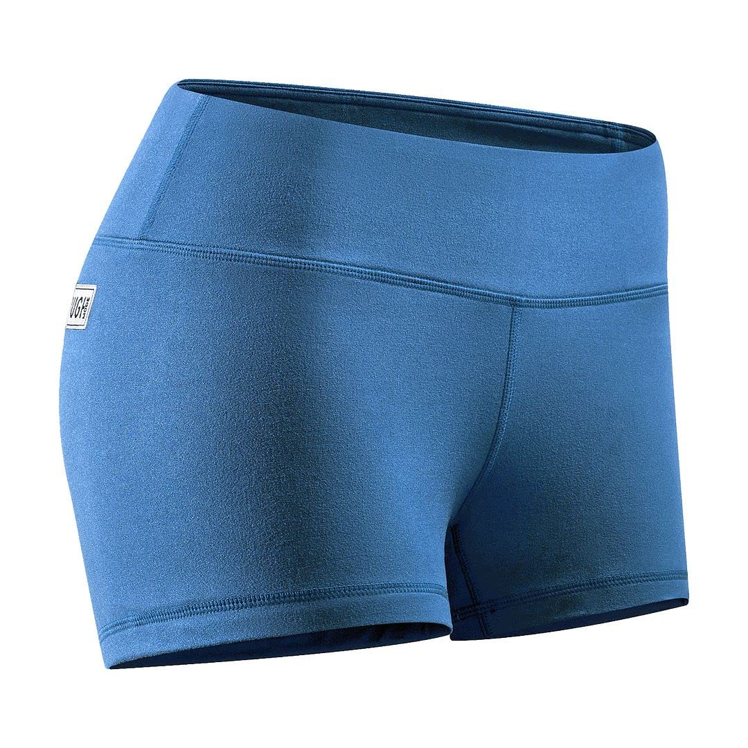 Tough Mode Womens 3" Lightweight Running WOD Volleyball Shorts Workout Mesh Liner Zip Pocket