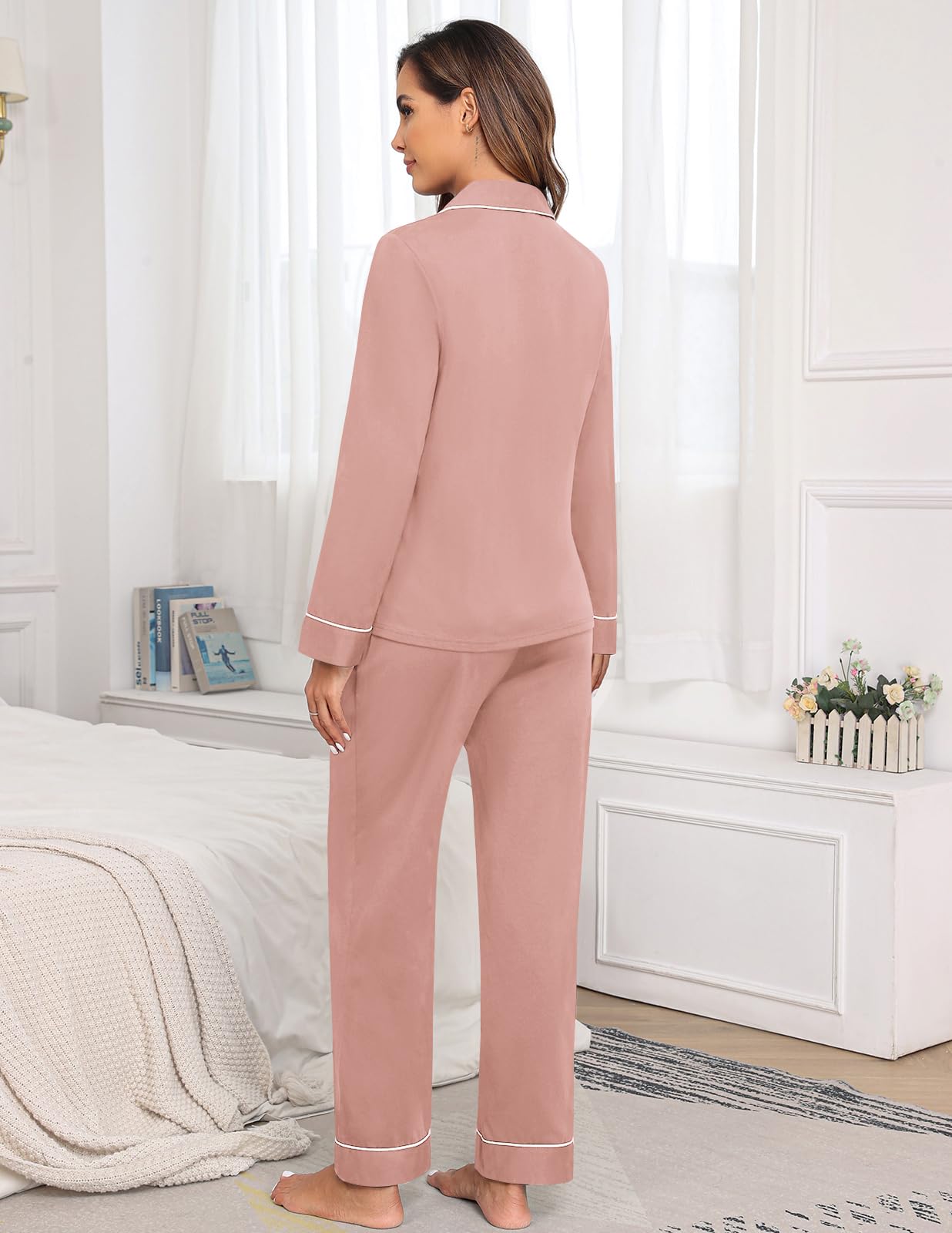 Veseacky Womens Pajamas Sets Lounge Sets for Women with Pockets for Home and Pajama Parties Suitable for all Seasons
