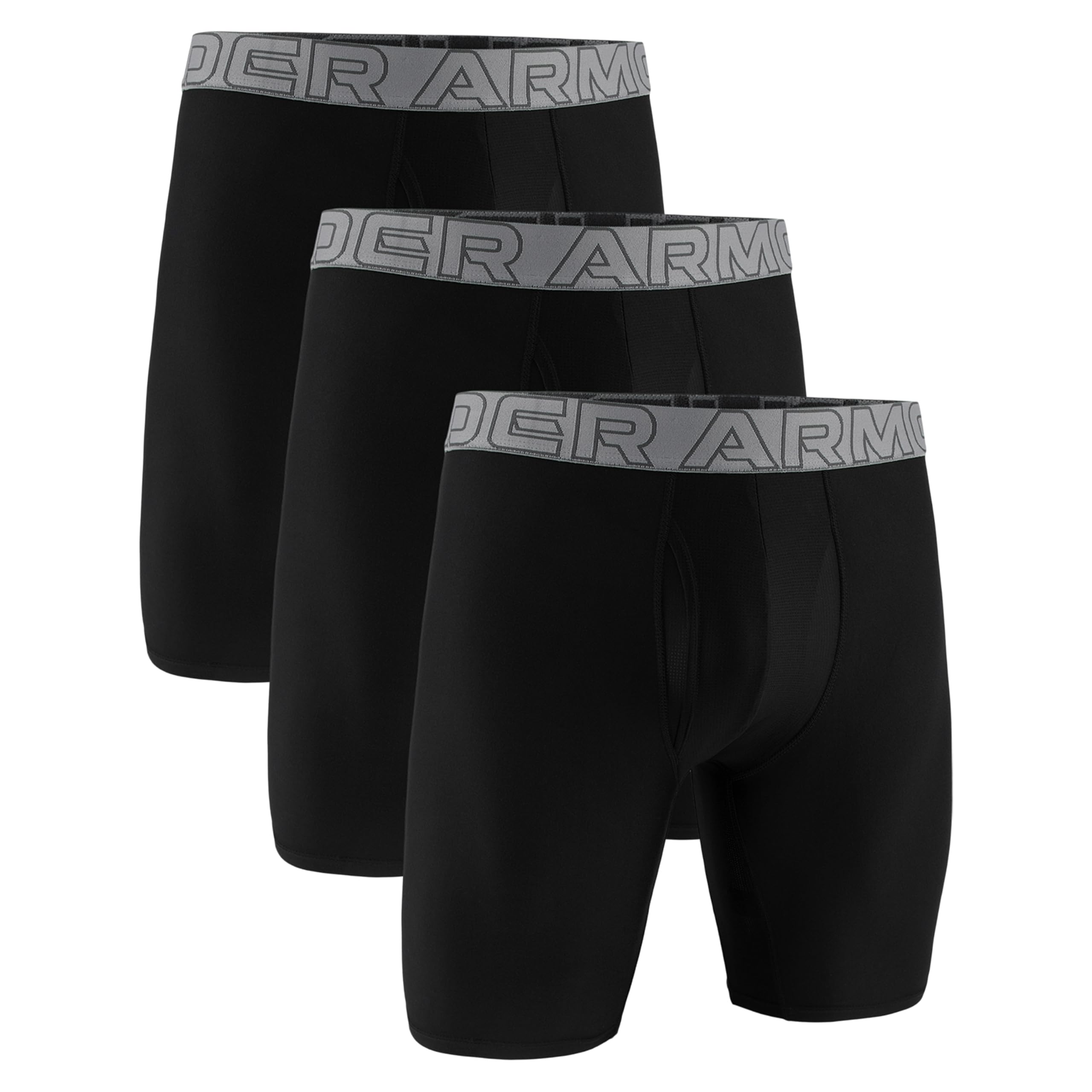 Under Armour Men's Performance Tech Long-Leg Boxerjock Brief Underwear, 9" Inseam, All-Day Comfort & Ultra-Soft, 3-Pack