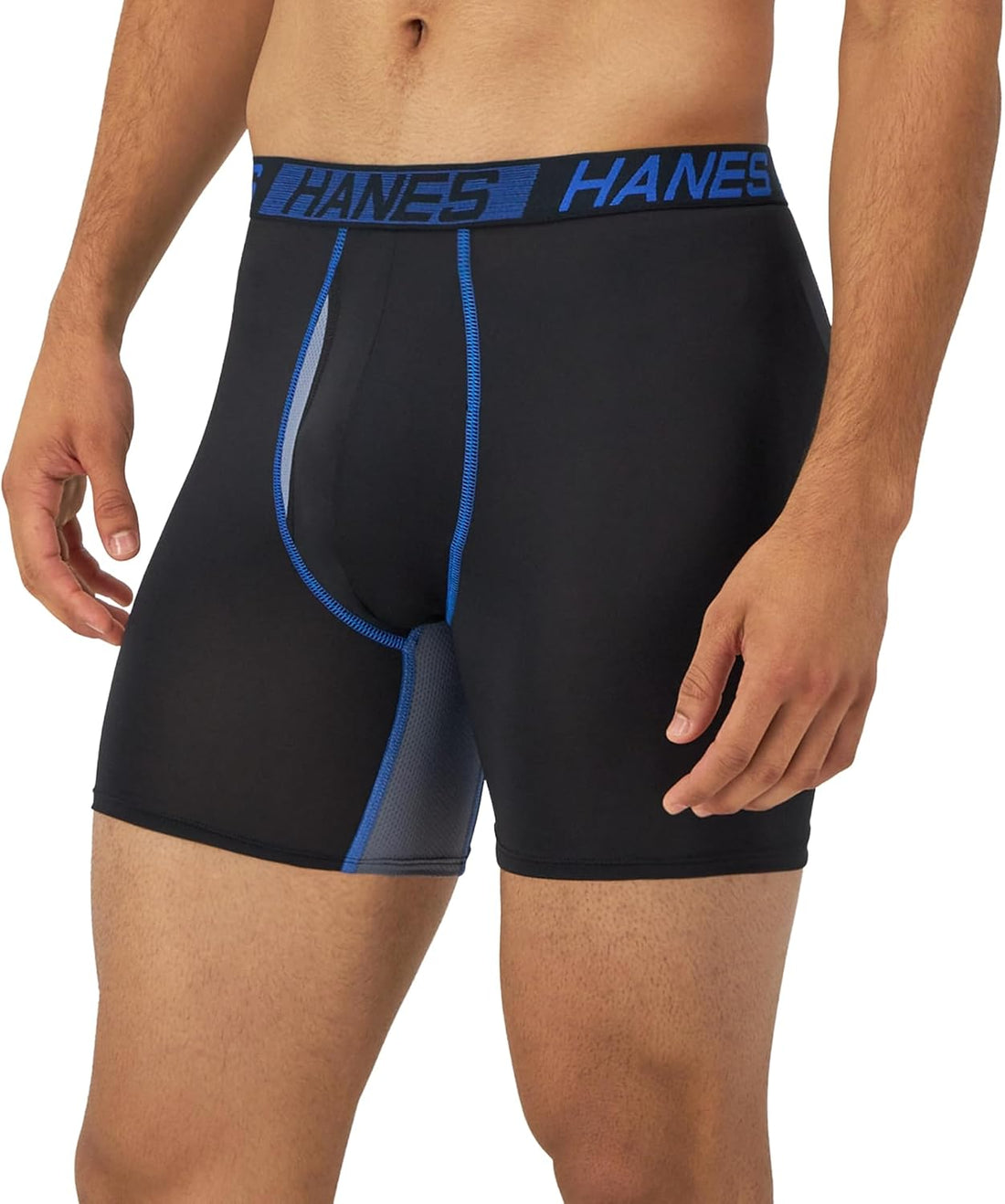 Hanes Men's Underwear Boxer Briefs Pack, 3-Pack, Total Support Pouch, Long or Short-Leg Boxer Briefs