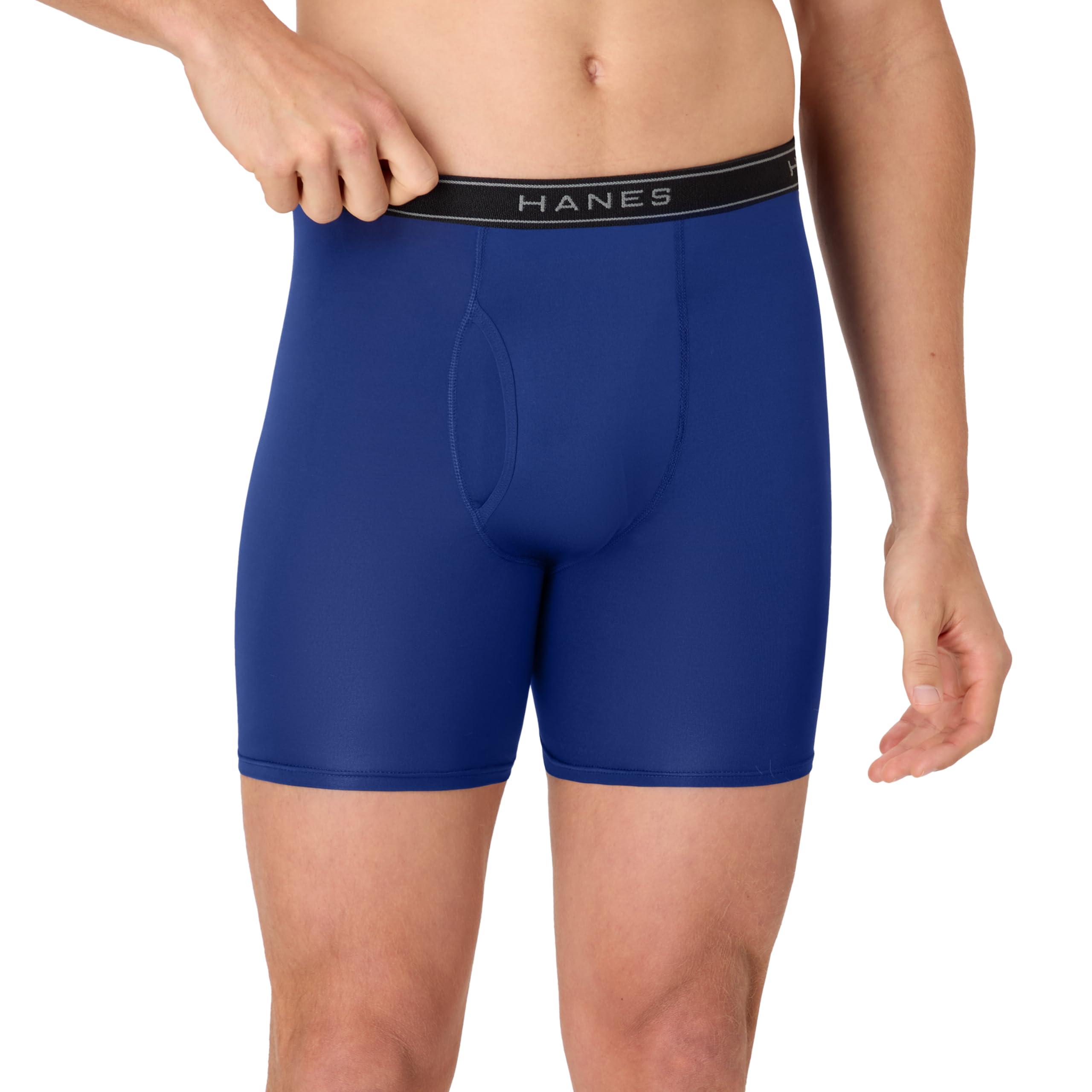 Hanes Men's Underwear Boxer Brief Pack, Performance Stretch Underwear, Moisture-wicking Boxer Briefs for Men, 6-pack