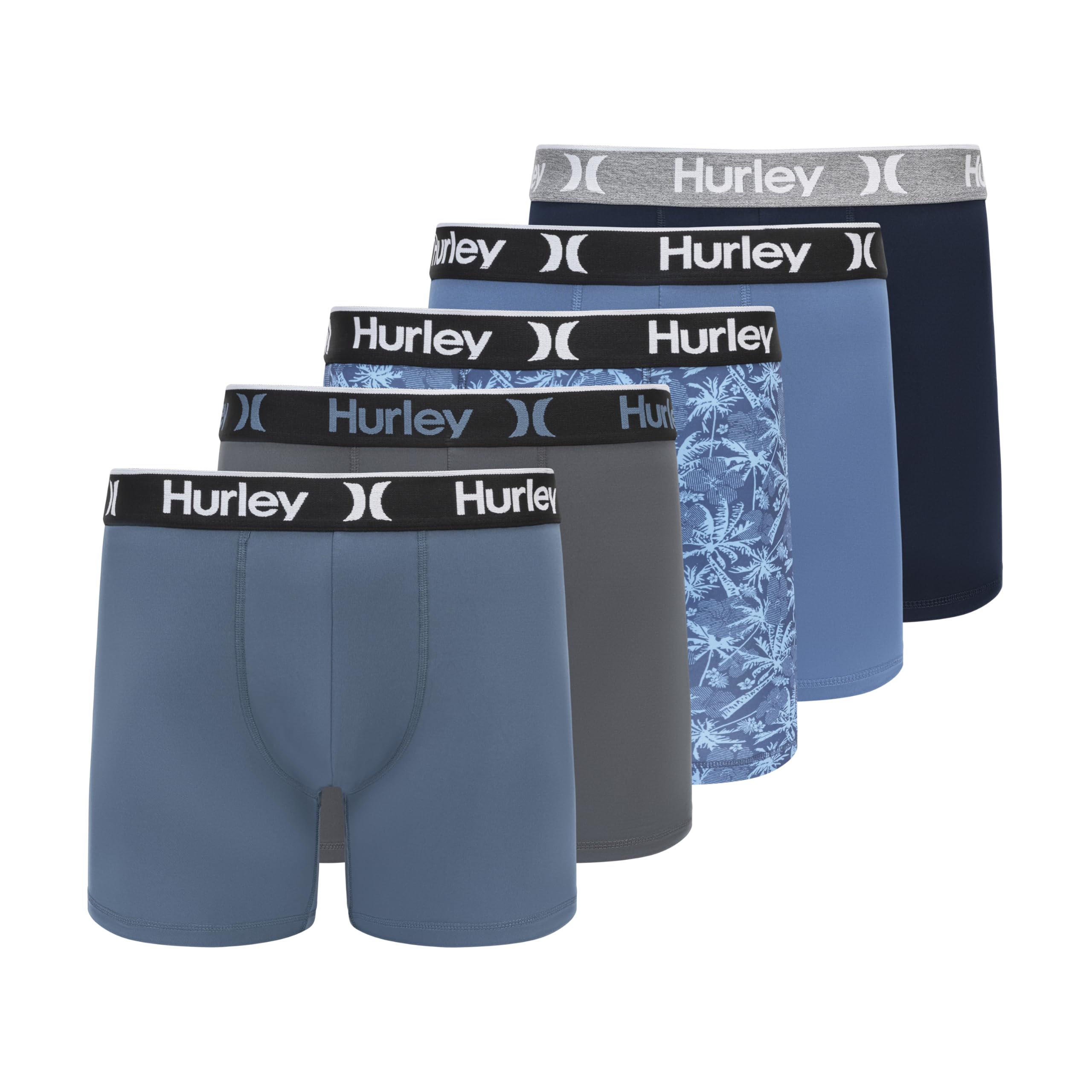 Hurley mens 5 Pack Stretch Boxer Briefs