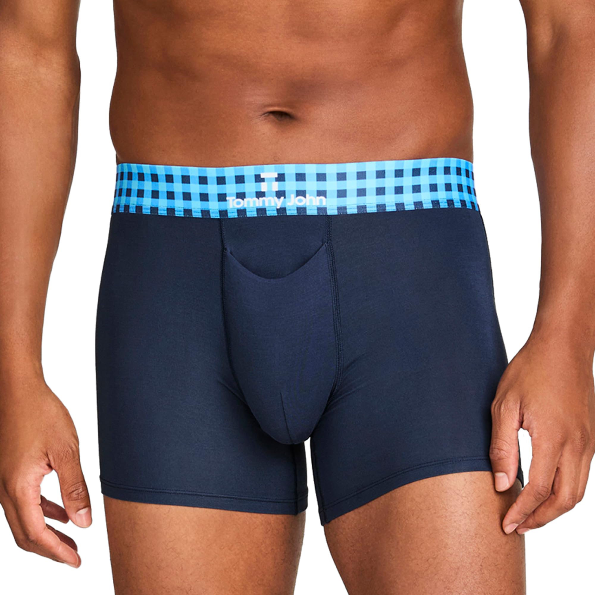 Tommy John Men's Trunk 4” Underwear, Second Skin Boxers with Supportive Contour Pouch, Soft, Breathable Stretch Fabric Boxers