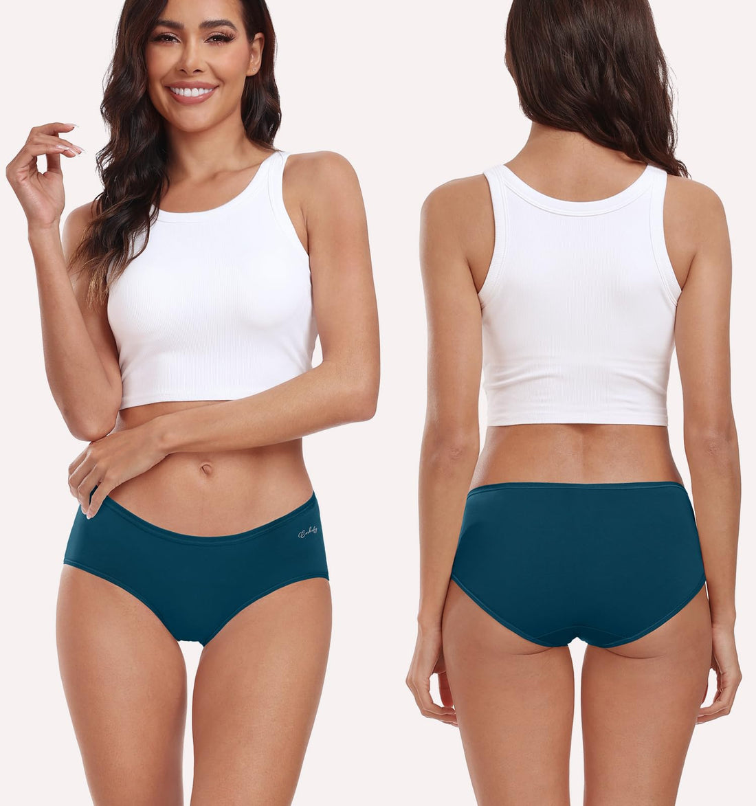 coskefy Womens Underwear Cotton Hipster Panties,Low Rise Breathable,6 Pack