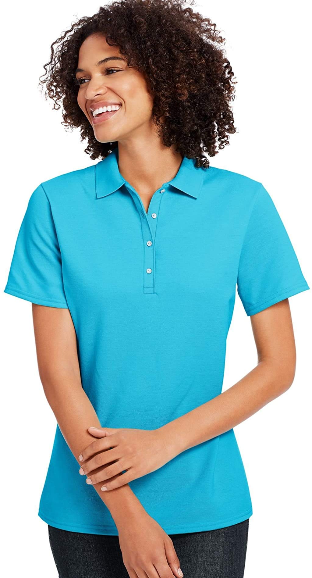 Hanes Women's X-Temp Polo with FreshIQ