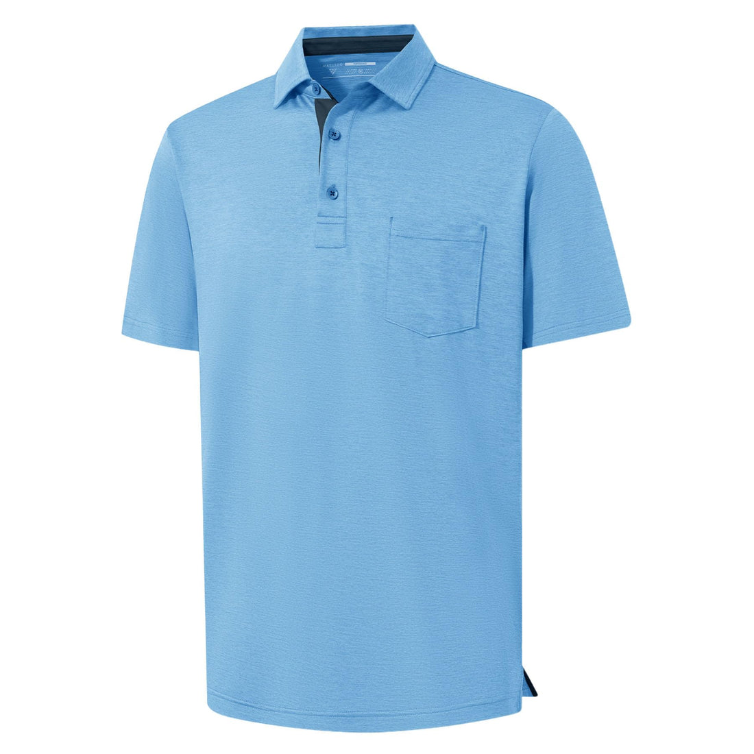 M MAELREG Golf Shirts for Men Dry Fit Performance Lightweight Heather Contrast Collar Mens Polo Shirts Short and Long Sleeve