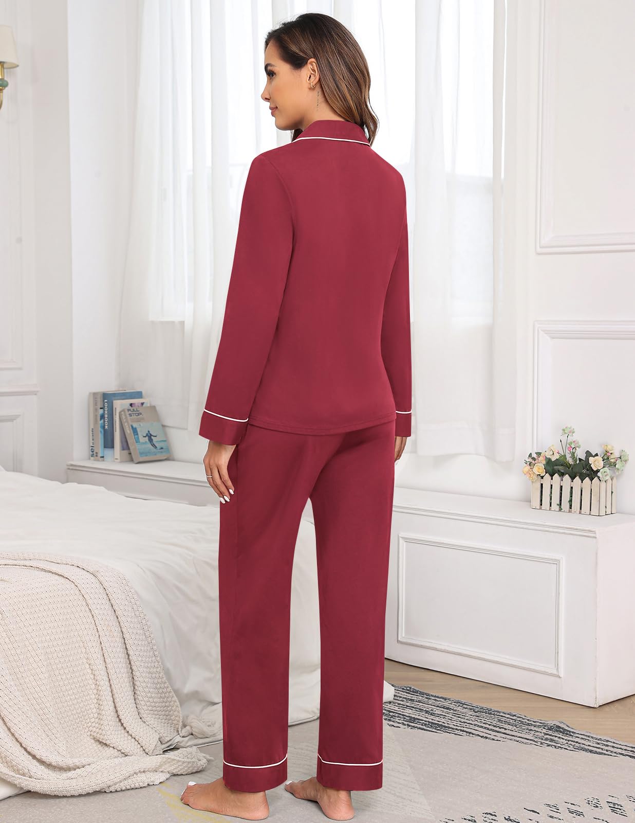 Veseacky Womens Pajamas Sets Lounge Sets for Women with Pockets for Home and Pajama Parties Suitable for all Seasons