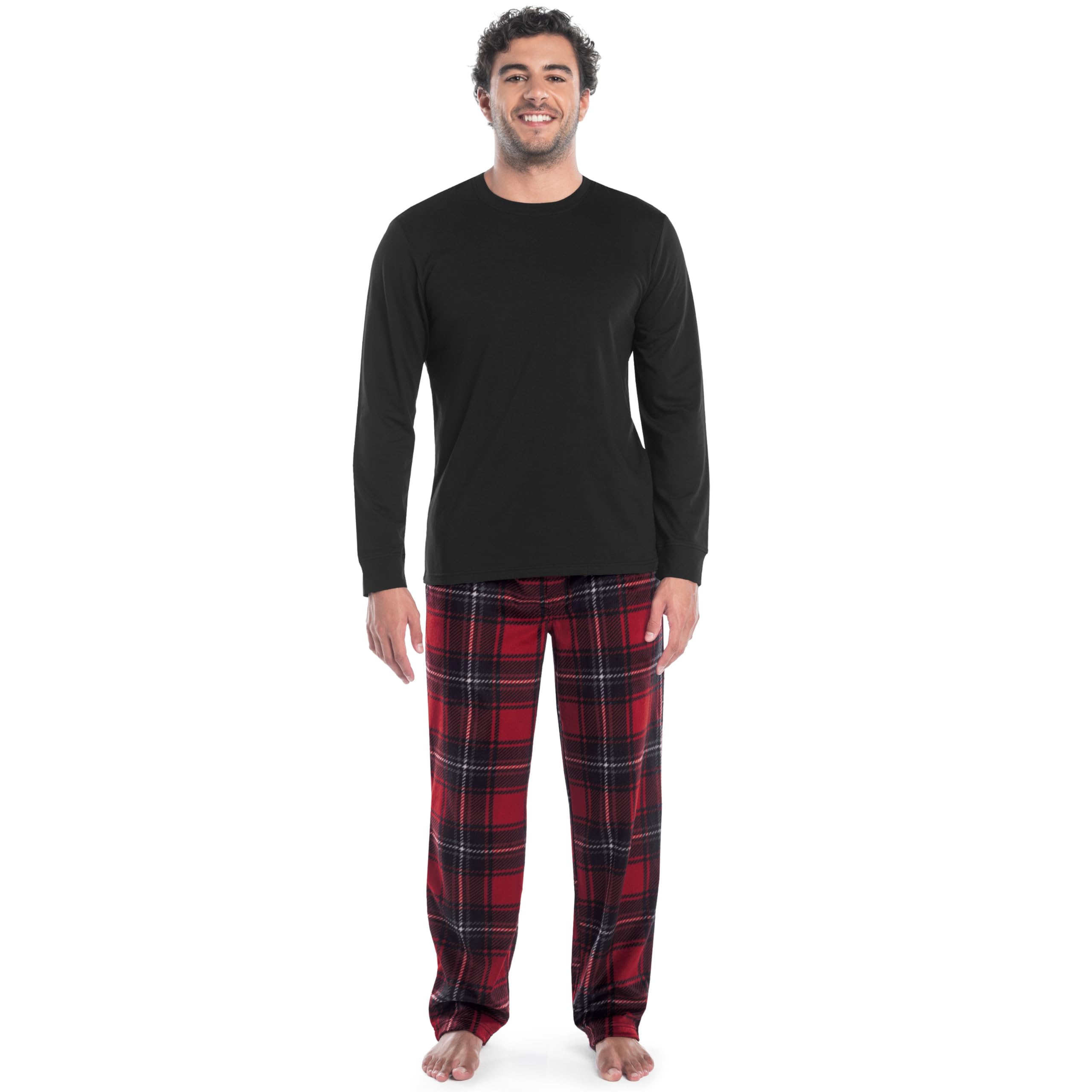 Fruit of the Loom Men Matching Holiday Family Sleep Pajama Set for Women, Men, and Kids