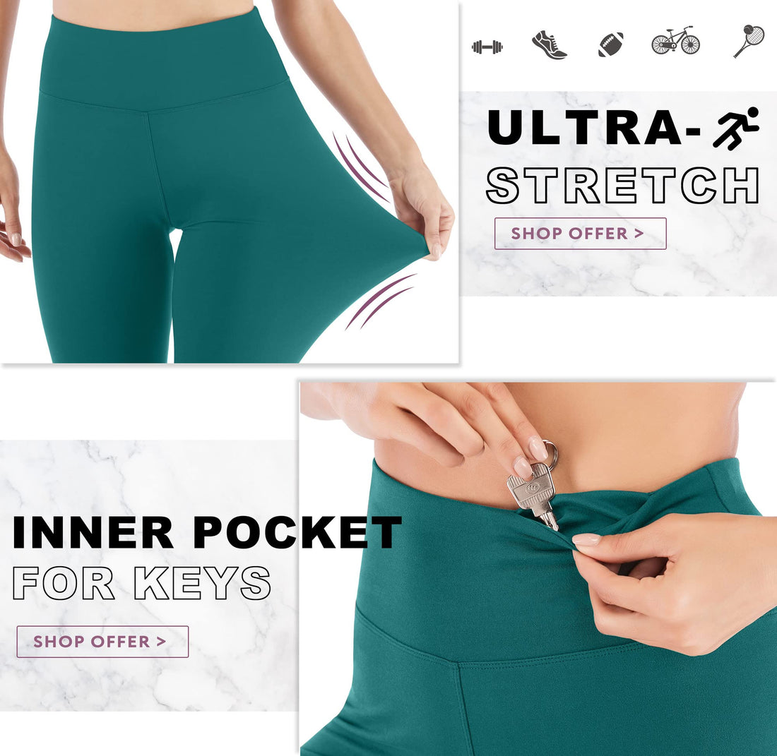 IUGA High Waisted Leggings for Women Running Workout Leggings with Inner Pocket Yoga Pants for Women