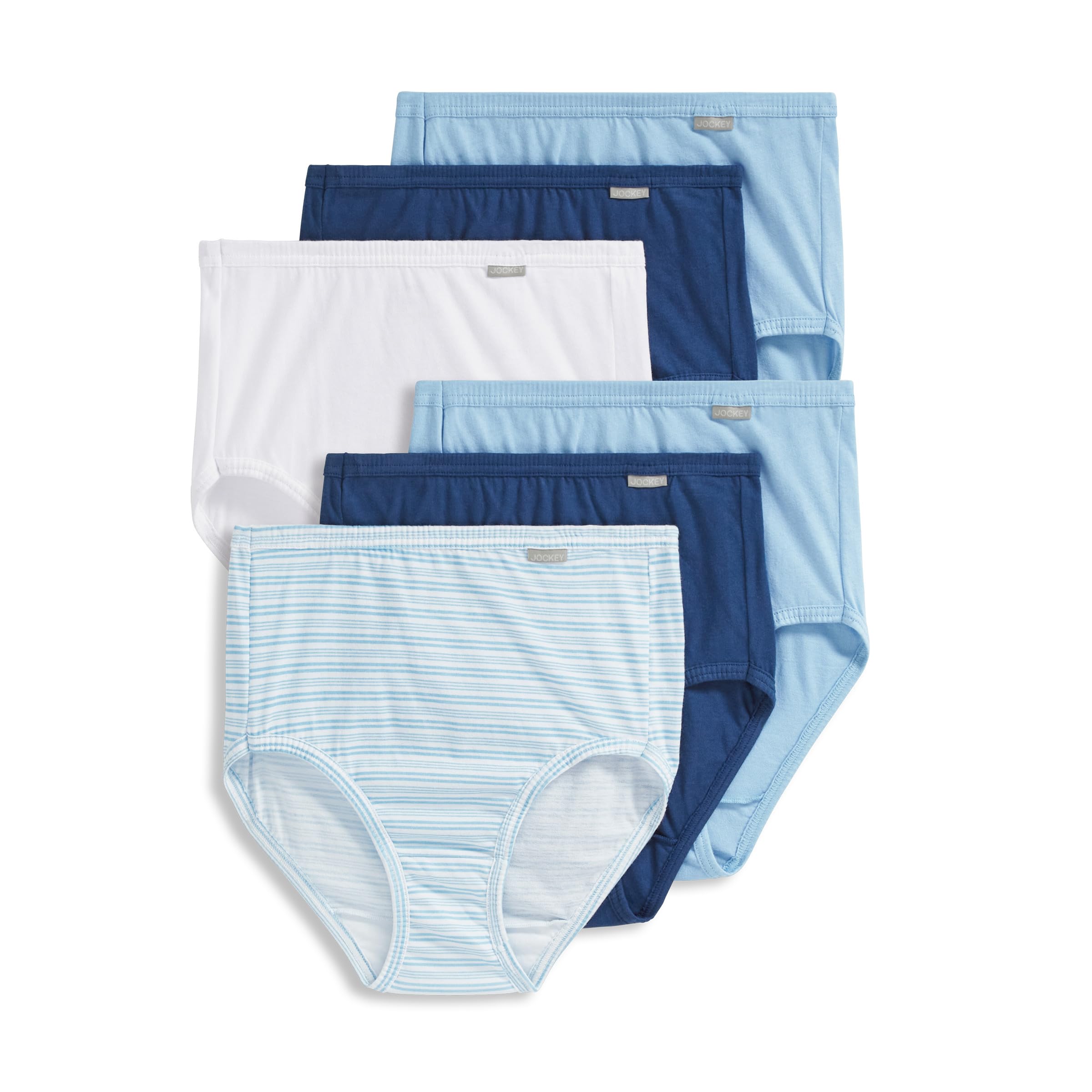 Jockey Women's Underwear 100% Cotton Elance Brief - 6 Pack