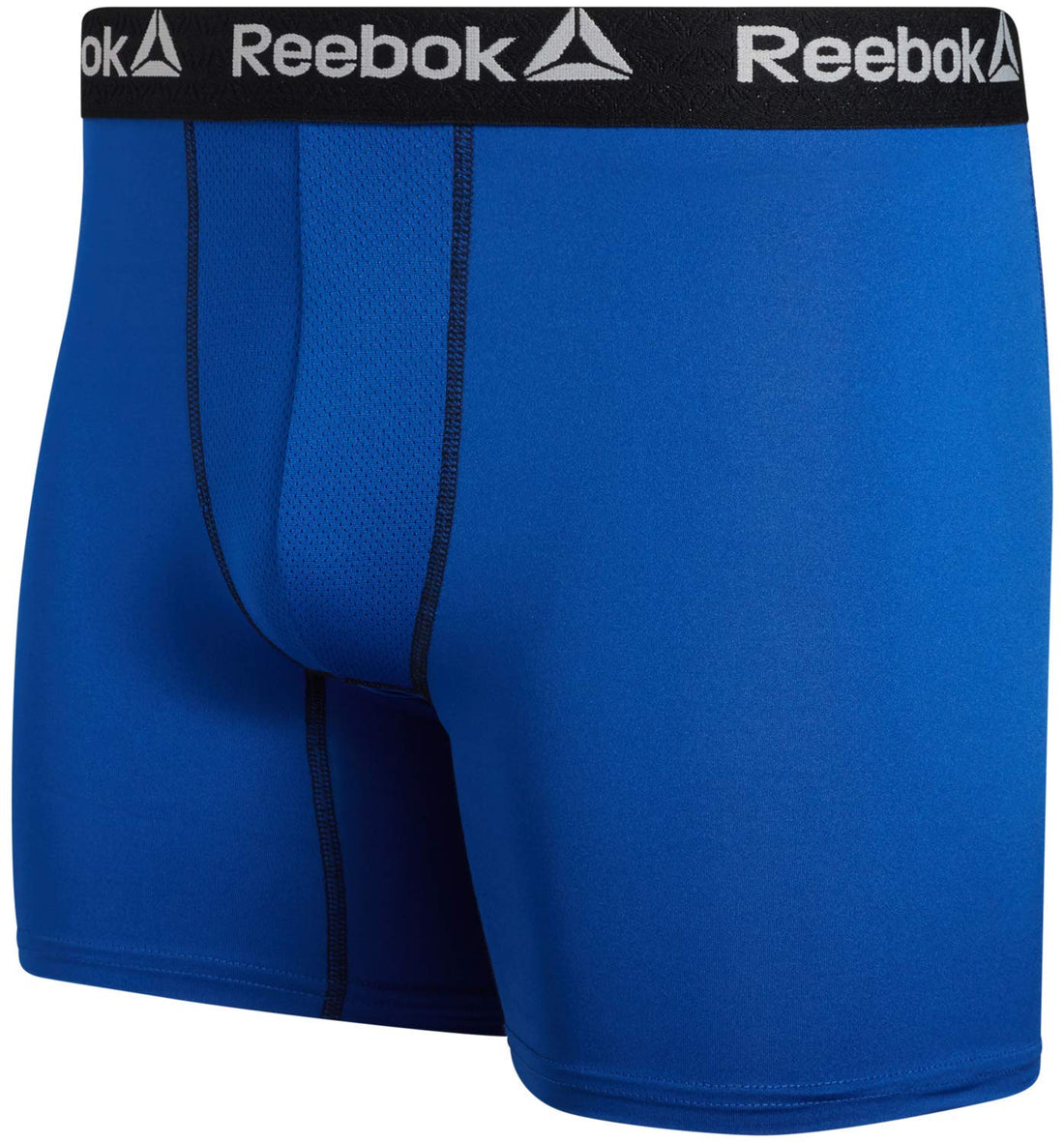 Reebok Mens Boxer Briefs - 4 Pack Underwear with Contour Pouch, 6'' Inseam | Athletic Stretch Performance Moisture-Wicking Fabric, No Fly Pouch, Tag-Free Waistband