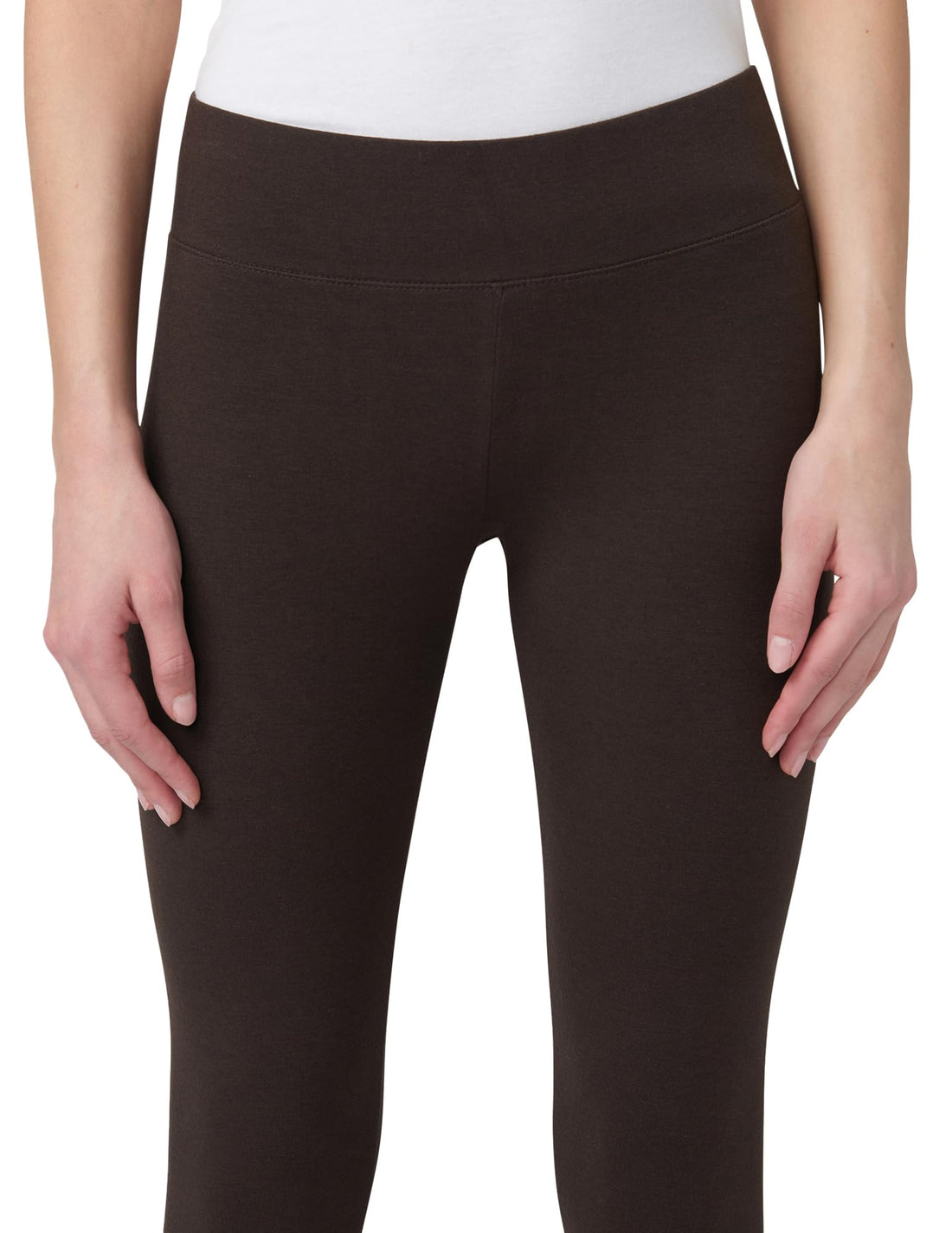 HUE Women’s Cotton Ultra Legging with Wide Waistband, Available in Capri and Legging Length