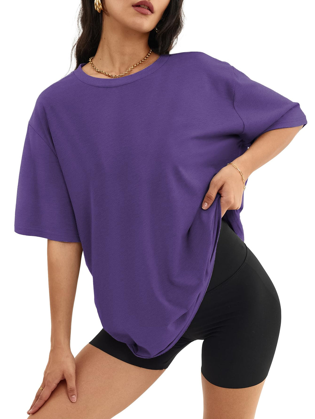 ATHMILE Womens Oversized T Shirts Casual Tee Workout Tops Gym Clothes Summer Loose Fit Short Sleeve Graphics Basic Y2K 2026