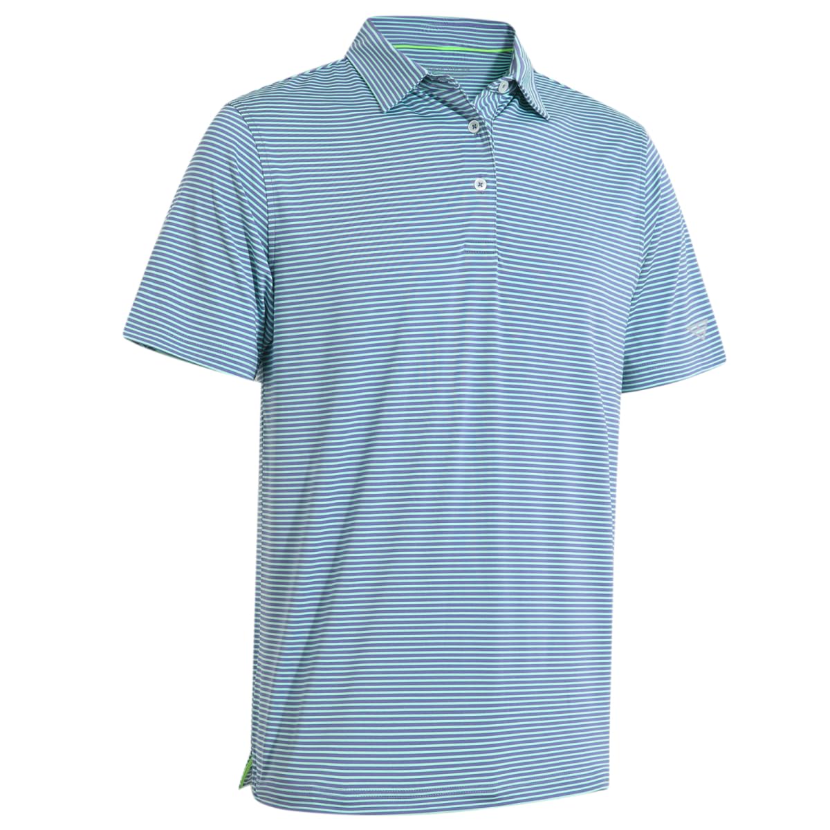 Men's Golf Polo Shirts Short Sleeve Striped Performance Moisture Wicking Dry Fit Golf Shirts for Men