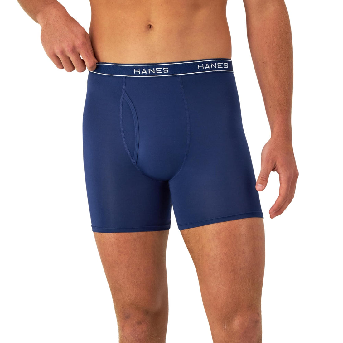 Hanes Men's Underwear Boxer Brief Pack, Performance Stretch Underwear, Moisture-wicking Boxer Briefs for Men, 6-pack