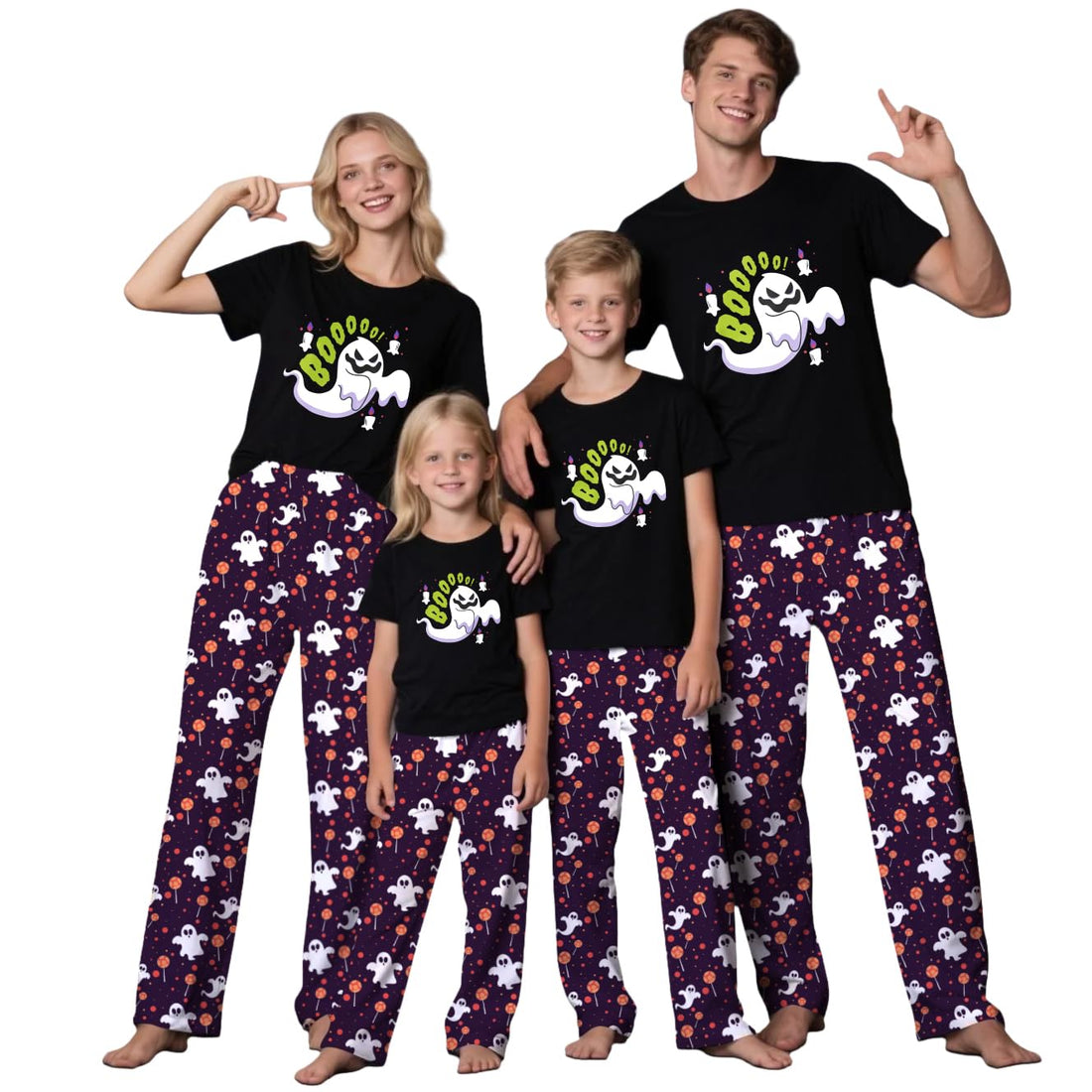 TEERAPHIQUE Halloween Pajamas for Family Couples Holiday PJS Matching Sets