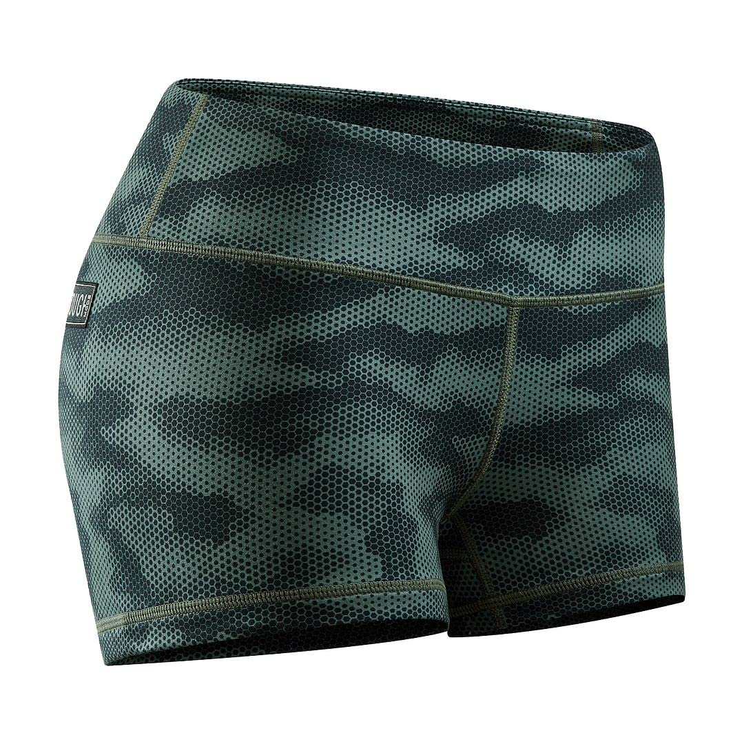 Tough Mode Womens 3" Lightweight Running WOD Volleyball Shorts Workout Mesh Liner Zip Pocket