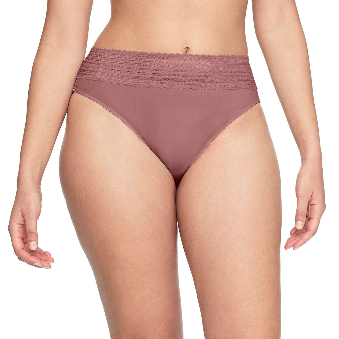 Warner's Women's No Pinching, No Problems Dig-Free Comfort Waist with Lace Microfiber Hi-Cut 5109J