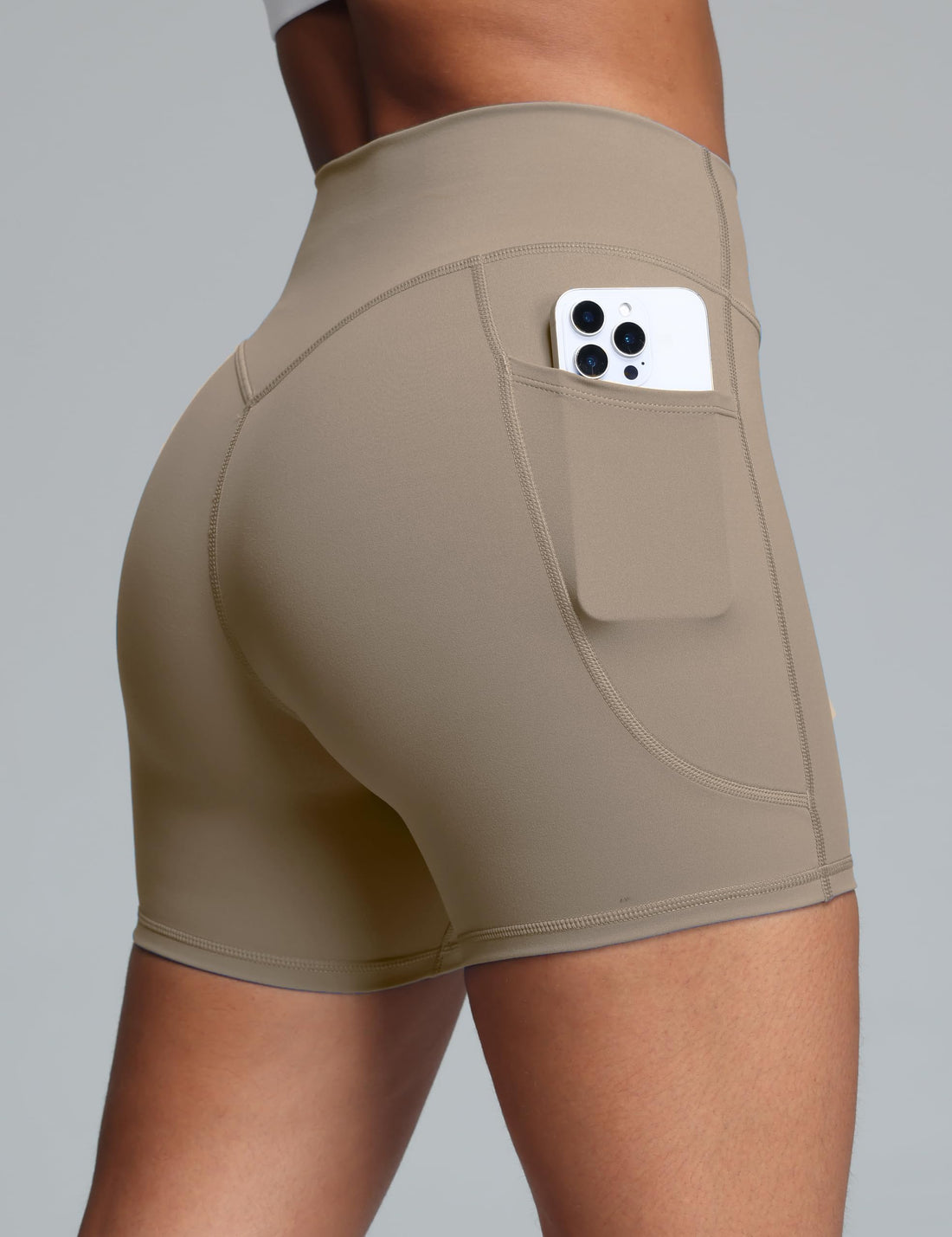 Olmlmt Biker Shorts Women 4.5" with Pockets High Waisted Spandex Yoga Workout Shorts